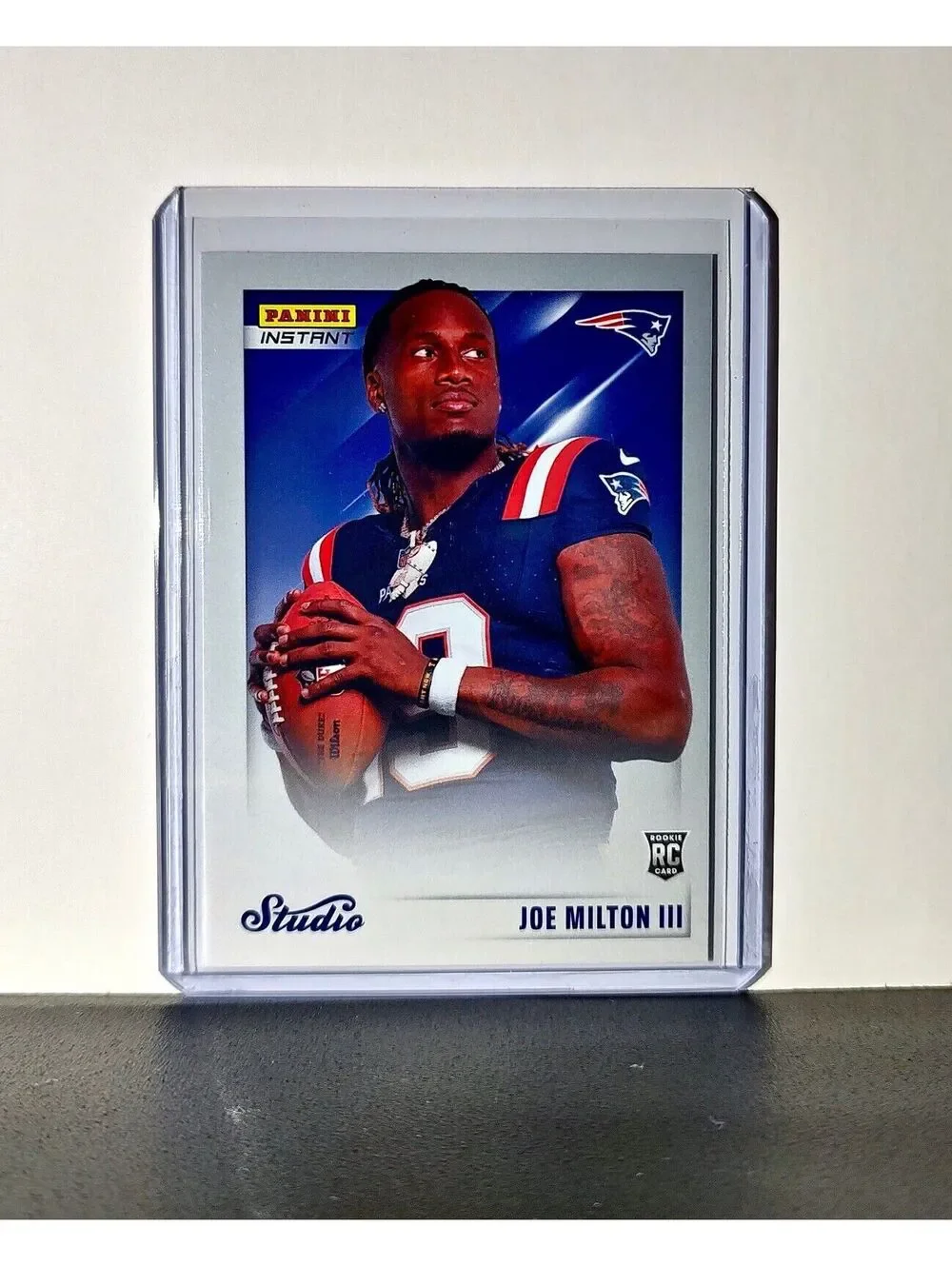 Joe Milton III 2024 Panini NFL #14 Studio Rookies Card Patriots 1/1672